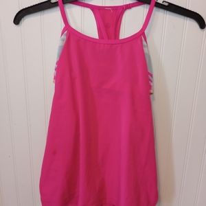 Hot Pink Lululemon Tank Top with Attached Bra